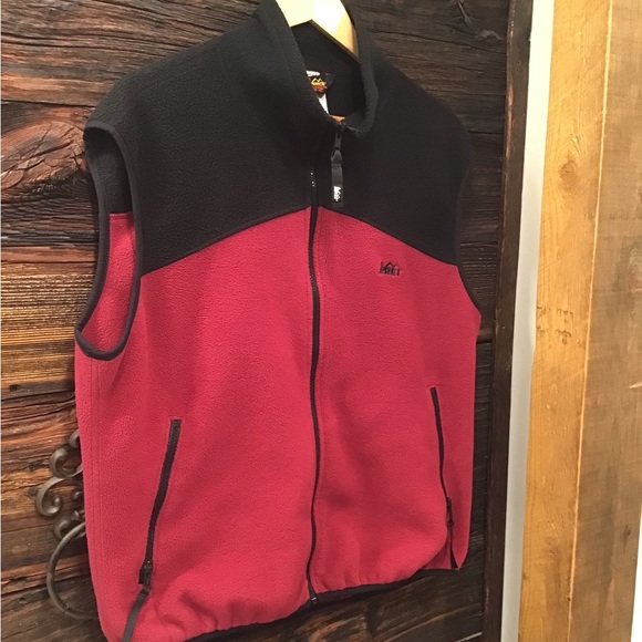 Vintage REI Mens Fleece Vest Size M Zip Up Polartec Retro Mock Neck Outerwearar - Picture 3 of 14